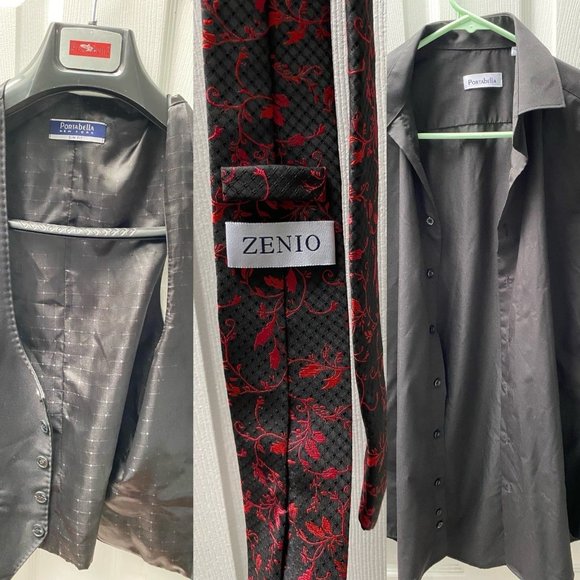 PORTABELLA Men Tuxedo Slim Fit Floral - Picture 4 of 12